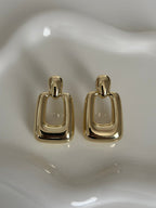 Zarvara 18kt Gold Plated Geomatric Drop