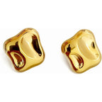 Zarvara 18kt Gold Plated Hammer Stud