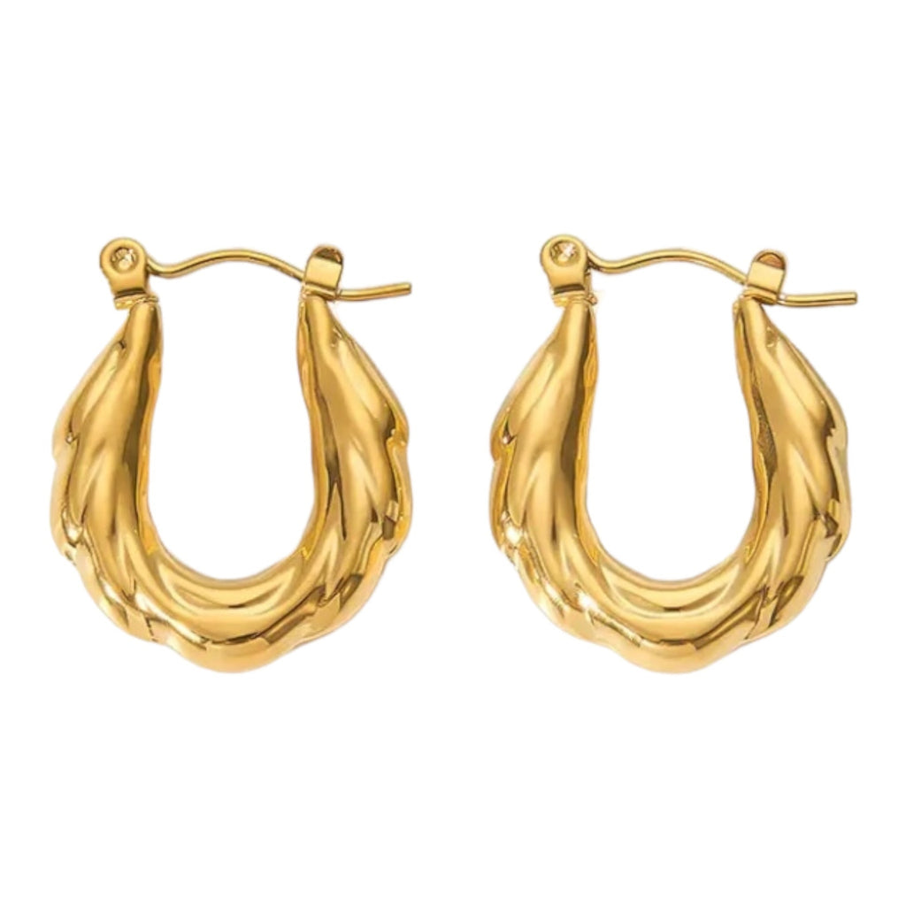 Zarvara 18kt Gold Plated Baggy Hoop