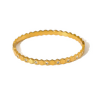 Zarvara 18kt Gold Plated Cubic Zircon Honey Bangle