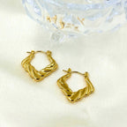 Zarvara 18kt Gold Plated Twist Hoop