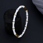 Zarvara 18kt Gold Plated Bamboo Bangle, Pre Order