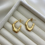 Zarvara 18kt Gold Plated Semi Hoop