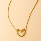 Zarvara 18kt Gold Plated Open Heart necklace