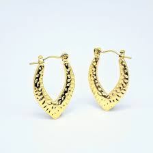 Zarvara 18kt Gold Plated Leaf Hoop