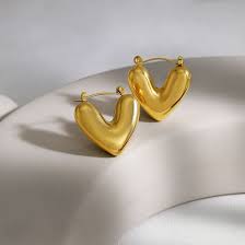 Zarvara 18kt Gold Plated Love Hoops