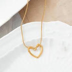 Zarvara 18kt Gold Plated Open Heart necklace