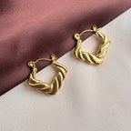 Zarvara 18kt Gold Plated Twist Hoop