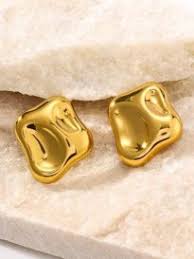 Zarvara 18kt Gold Plated Hammer Stud